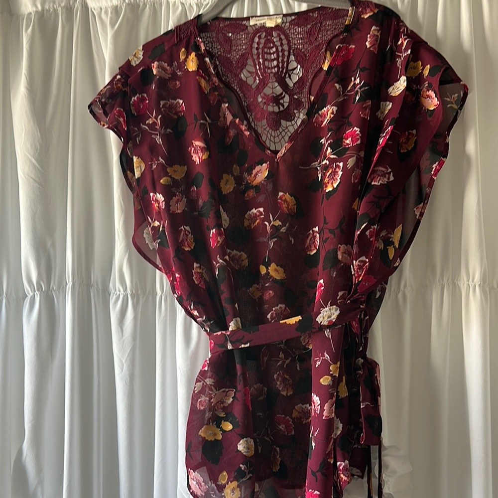 Meadow Rue Red Blouse Top
